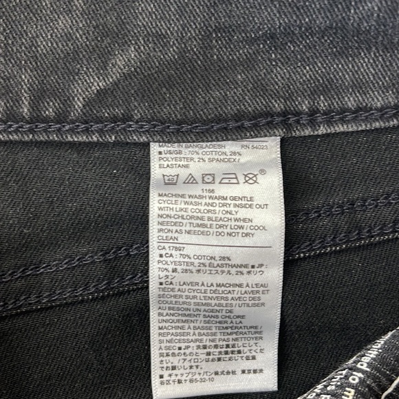 New with tags Banana Republic cut off jean skirt black size 10 - Picture 4 of 5